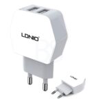 شارژر دو پورت الدینیو مدل DL-AC61