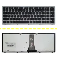 کیبرد لپ تاپ لنوو IdeaPad Z510 مشکی-با فریم نقره ای